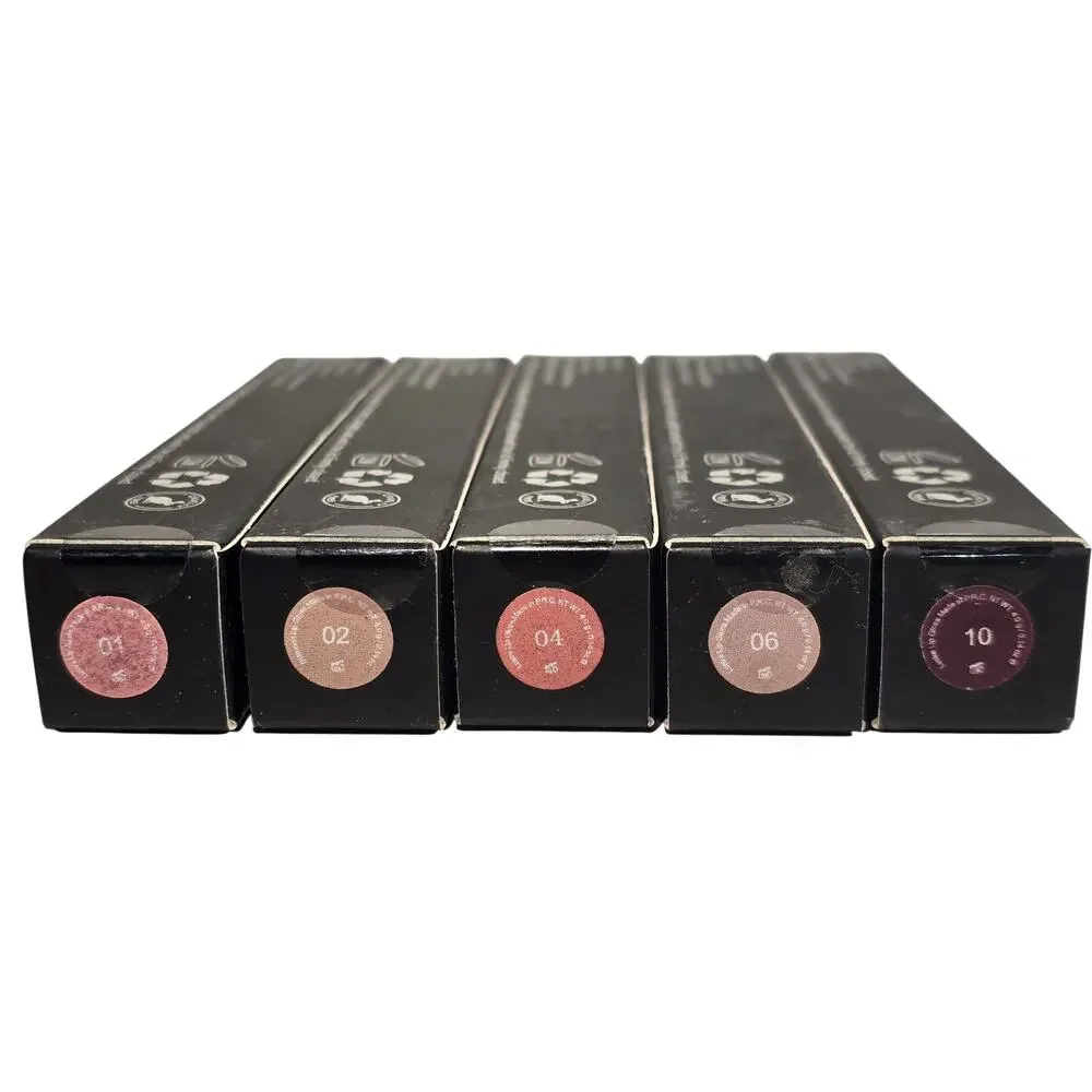 New Belle Cosmetics Lustre Lip Gloss Lot 5 Shades 01 02 04 06 10